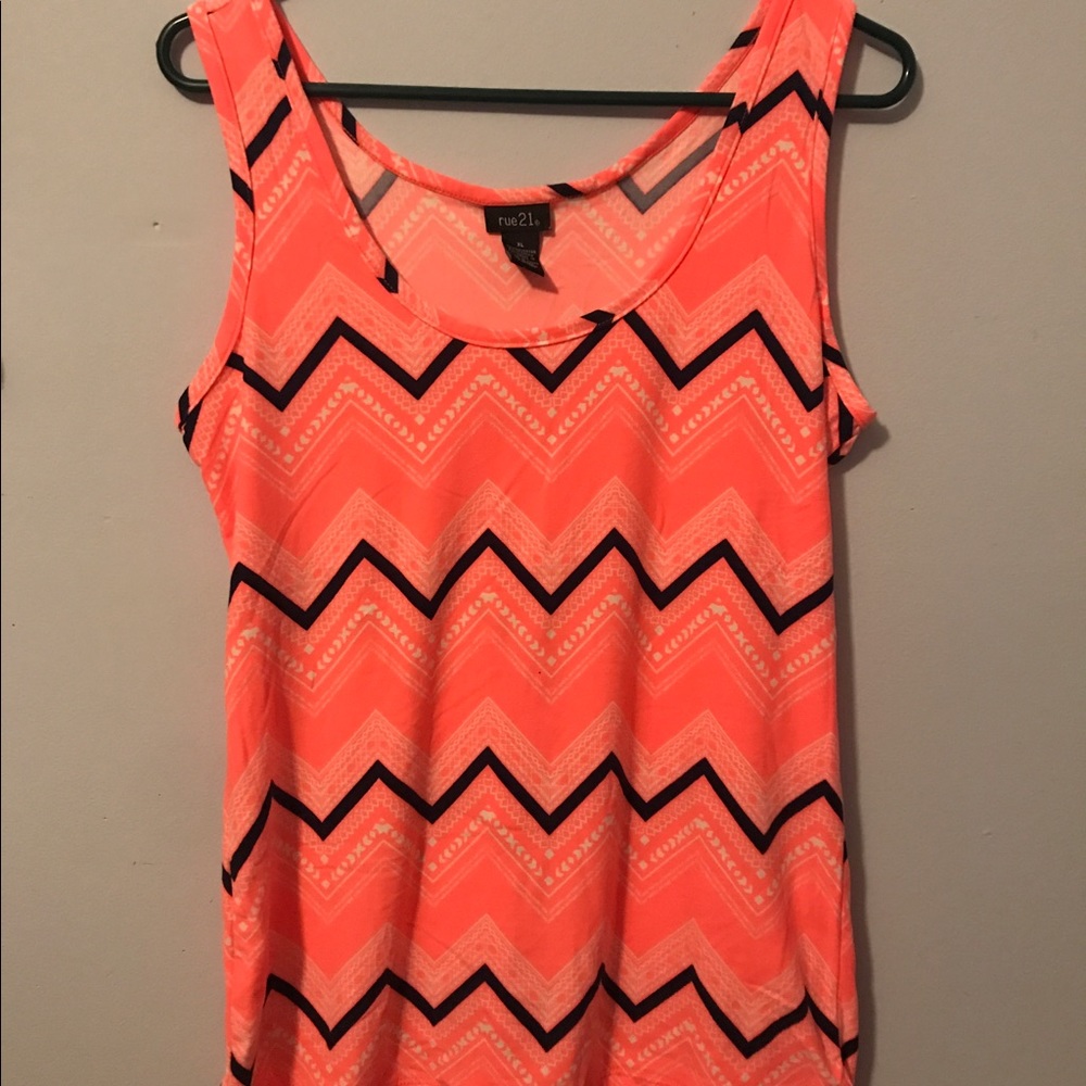 Rue 21 Bright Orange tank top