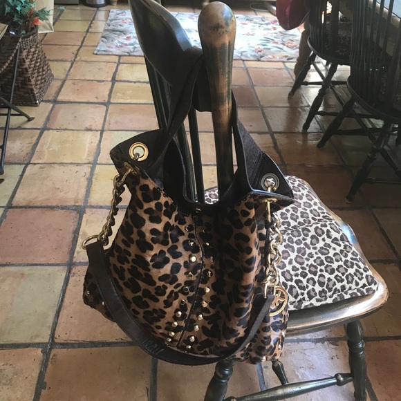 Michael Kors Uptown Astor leopard calf hair - Picture 1 of 3