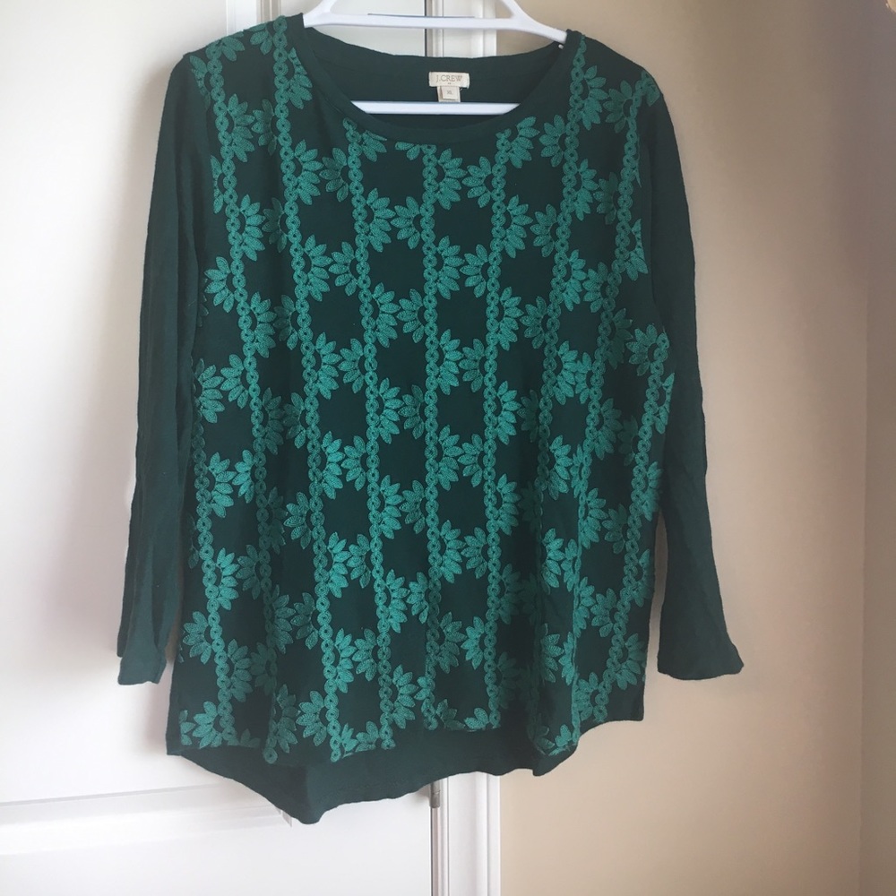 Embroidered Knit Top from J Crew