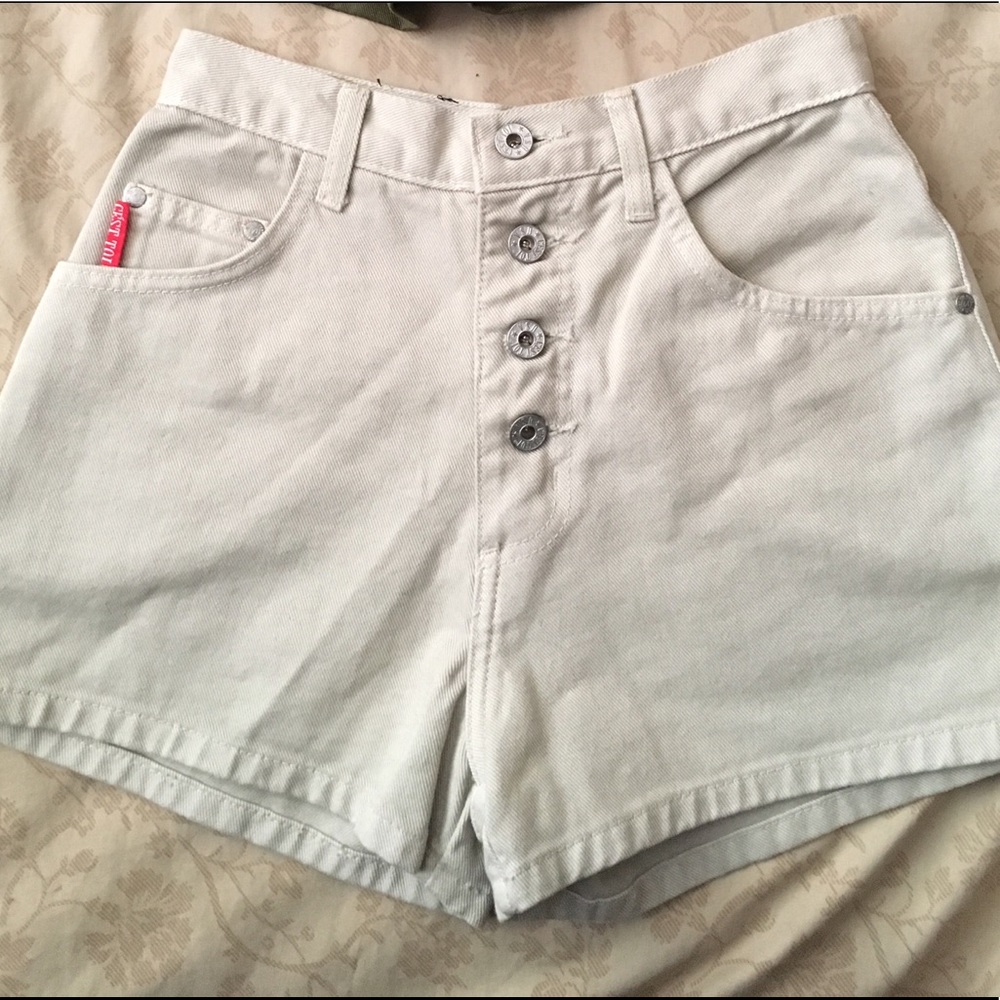 High waist denim shorts