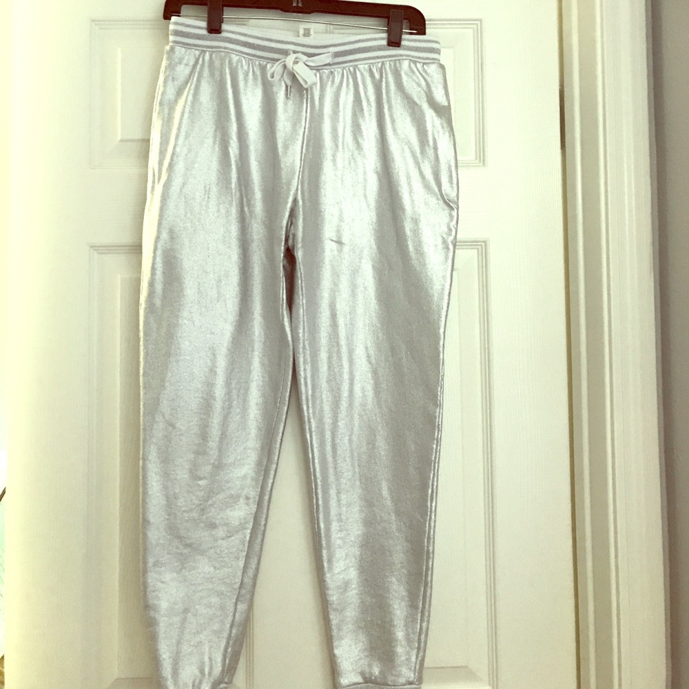 Metallic track pants