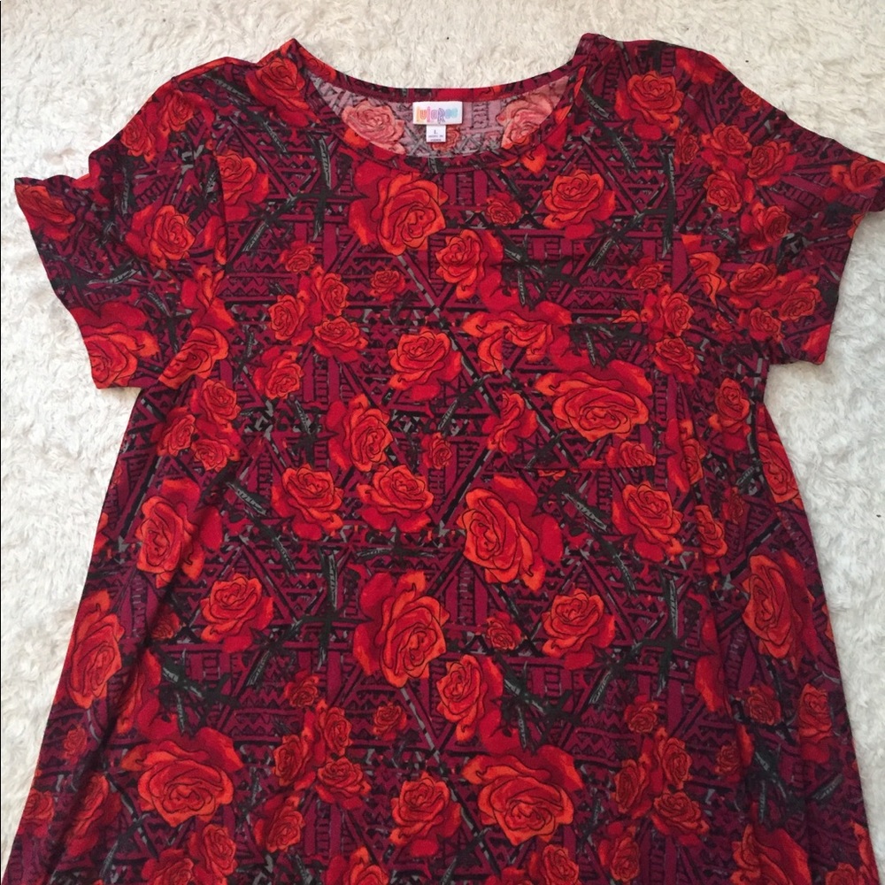 ✨NWOT LULAROE FLORAL CARLY DRESS✨