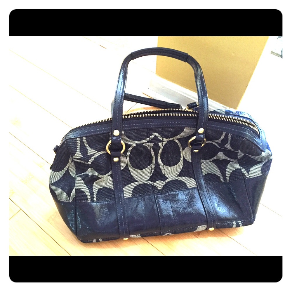 Coach bag - blue Coach tote, EUC