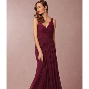 BHLDN Fleur Dress. Size 4. Black Cherry.