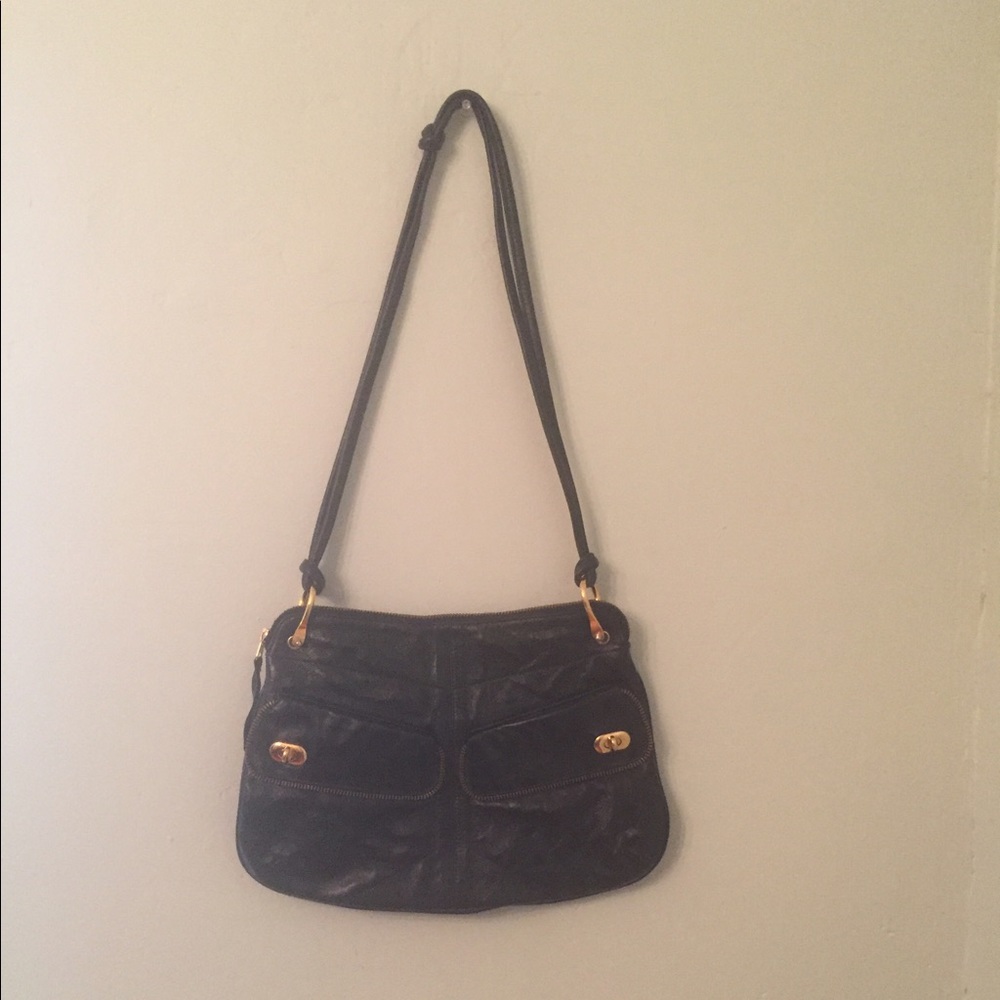 Rachel Nasvik Black Leather Crossbody Bag