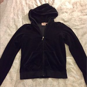 Black Juicy Couture Zip Up Hoodie