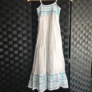 Justice white flow we dress size 8.