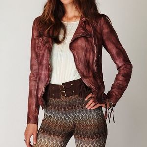 Muuba red leather jacket