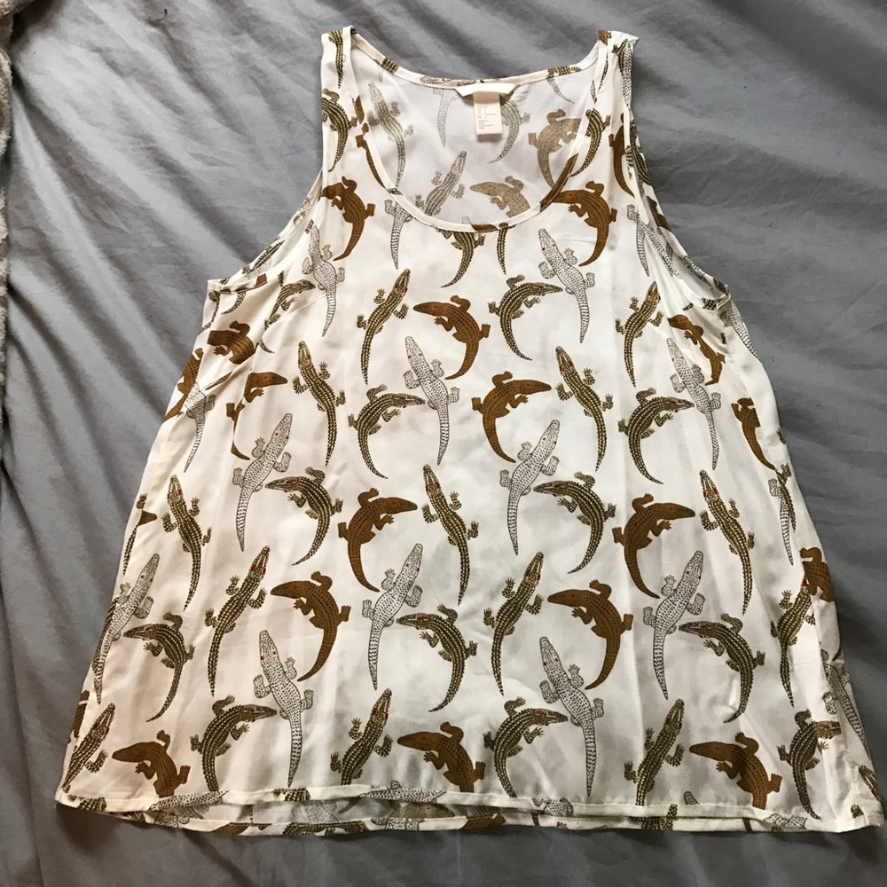 H&M tank with alligator print