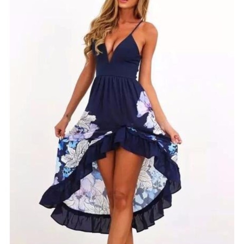 New with tags. Sexy blue dress