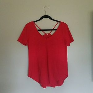 Red t-shirt, with straps