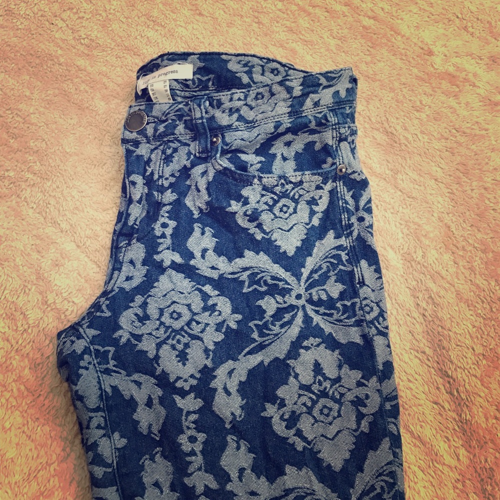 💙flower print jeans