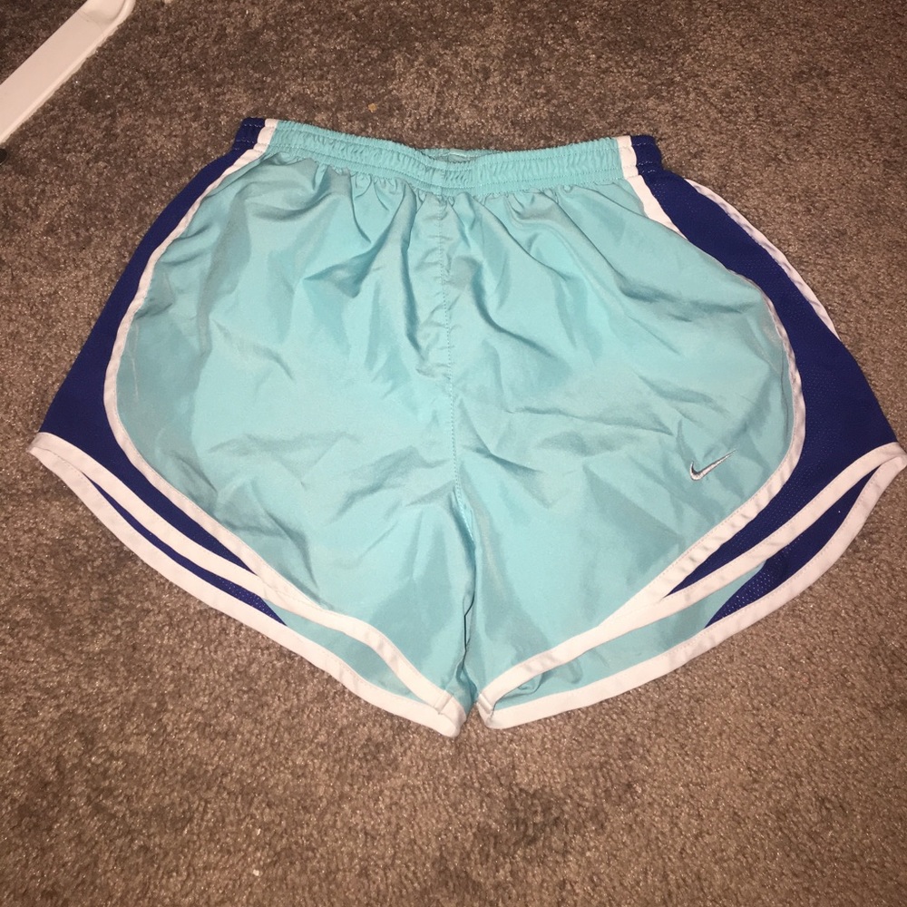 Blue nike running shorts