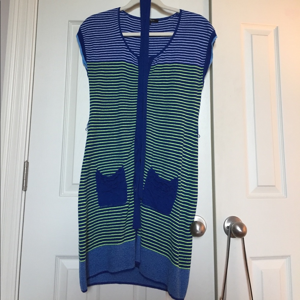 Nanette Lenore striped belted dress size small