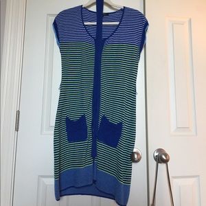 Nanette Lenore striped belted dress size small