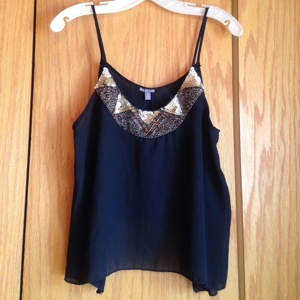 Sequin Beaded Crop Top