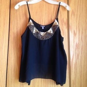 Sequin Beaded Crop Top