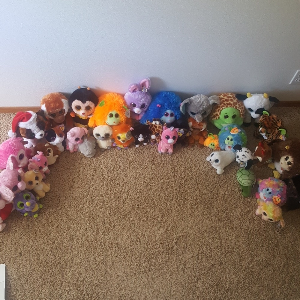 Beanie Boos Ty, from large to small.