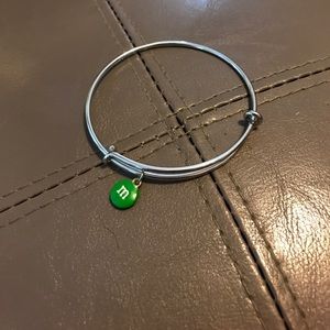 Silver bracelet with charm