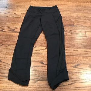 Lululemon leggings. Black. Beautiful side details