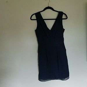 Navy blue knee length dress