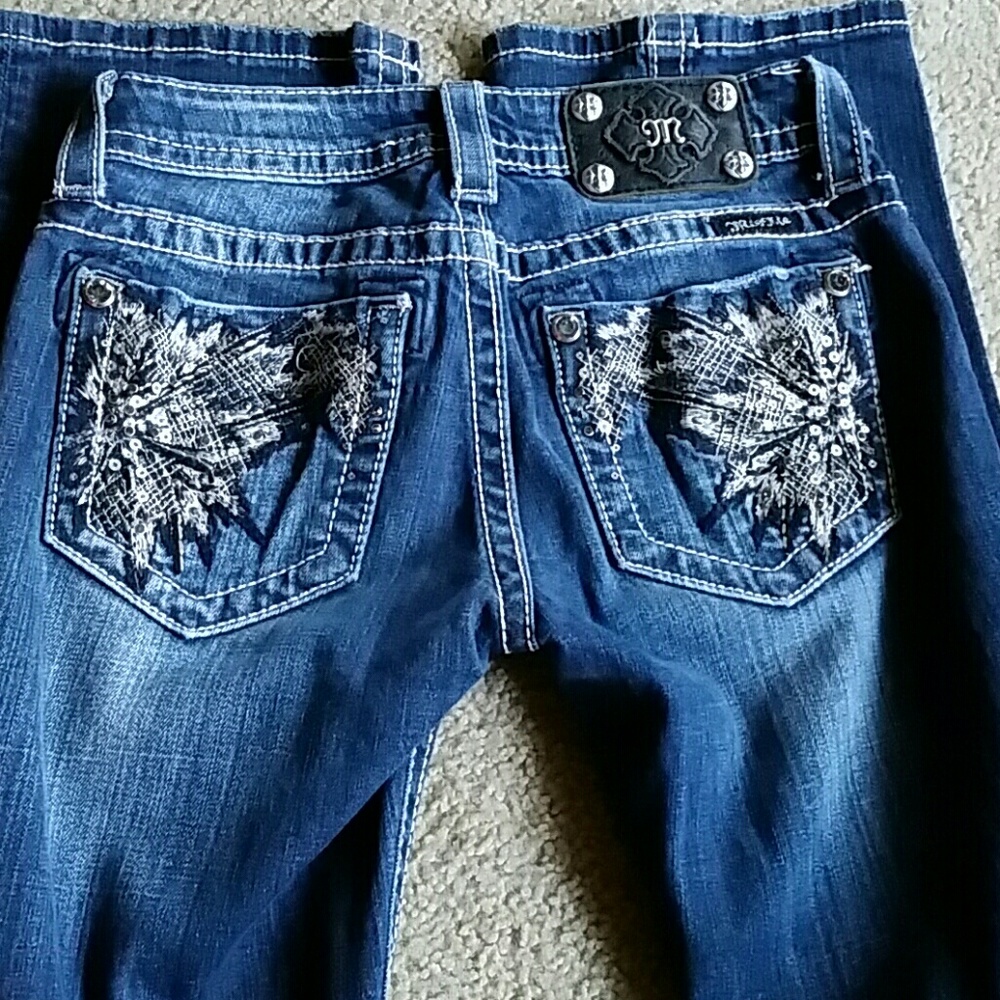 Miss Me Distressed Bootcut Jeans Sz 25