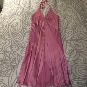 Beautiful Satin and Chiffon Pink Dress