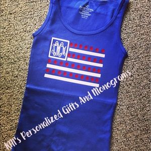 Monogrammed Flag Tank