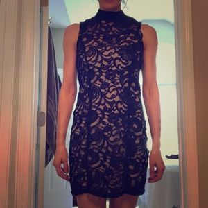 Monteau size Medium black lace dress