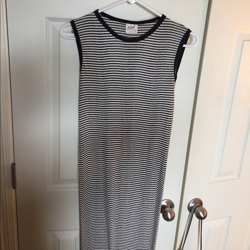 Edith Miller striped body con dress size small