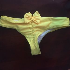 Yellow Brazilian bikini bottoms