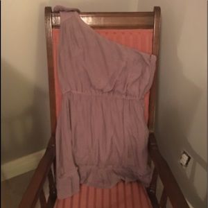 Purple one shoulder dress