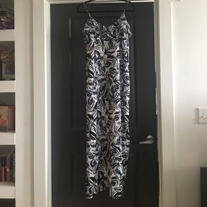 Black and white maxi dress