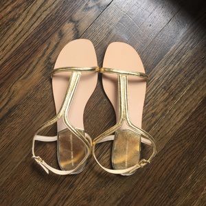 Gold ZARA metallic sandal