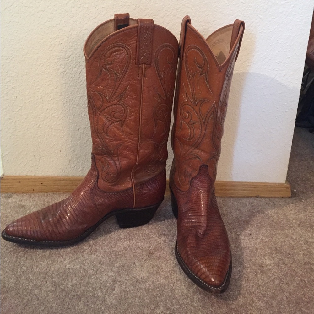 Dan Post snakeskin cowboy boots