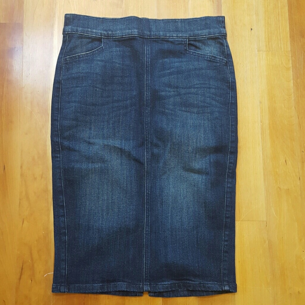 Stretchy denim high-waisted Express pencil skirt