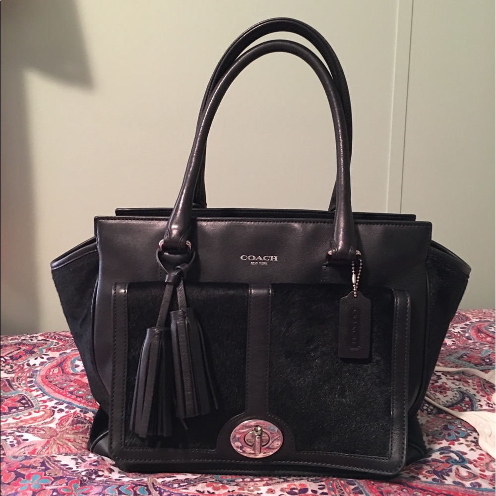 Coach Black Legacy Candace Caryall with Calf hair