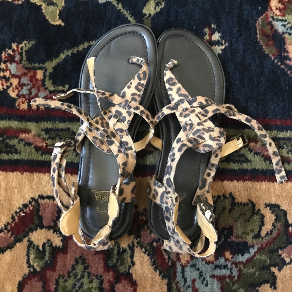 Leopard sandals