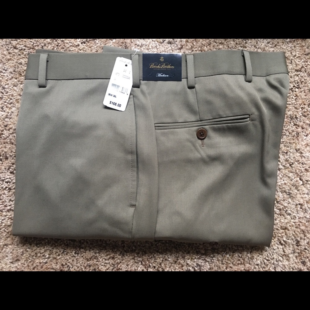 Brooks Brothers Men's Tan Madison Trousers