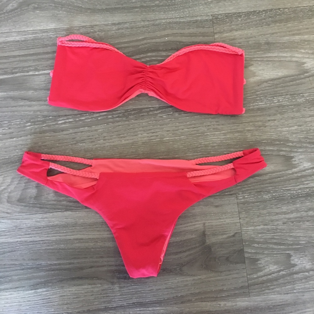 Pink & Red Reversible San Lorenzo Bikini
