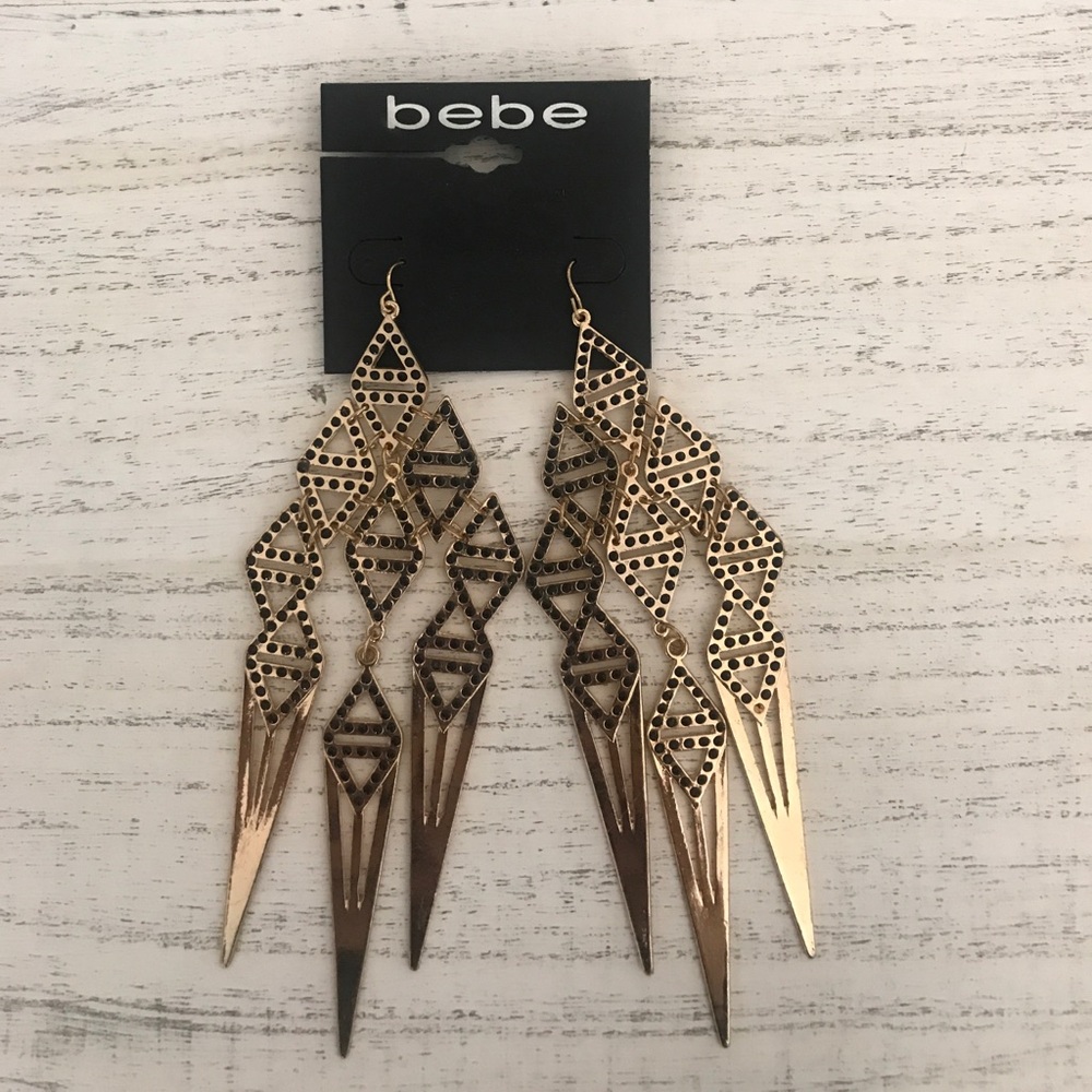 BEBE Black/Gold Earrings