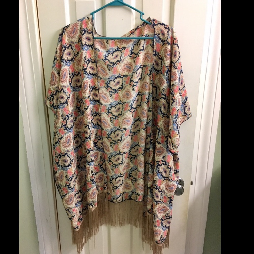 Paisley Fringe Kimono