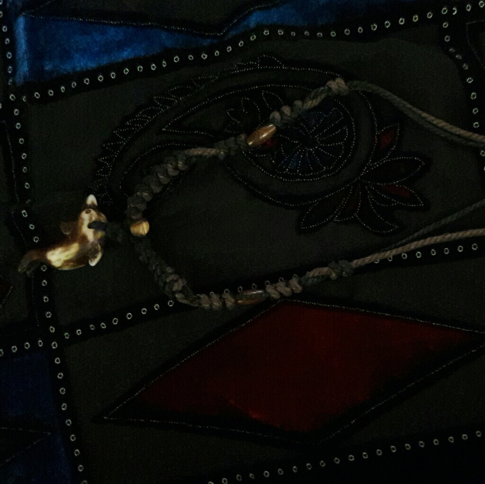 Wooden dolphin necklace