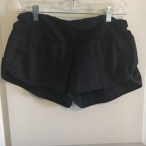 Black lululemon shorts size 6