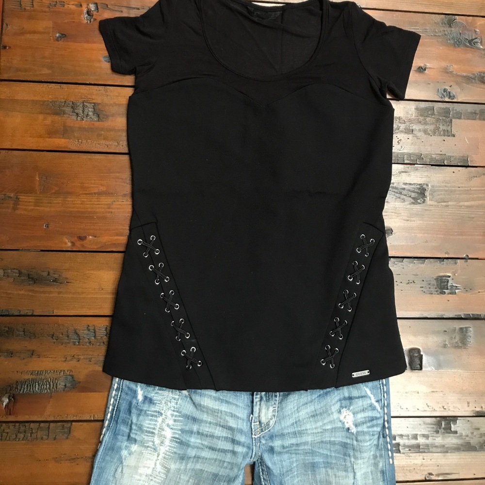SOLD!!! NWOT Guess Lace Up Top! Size M!!