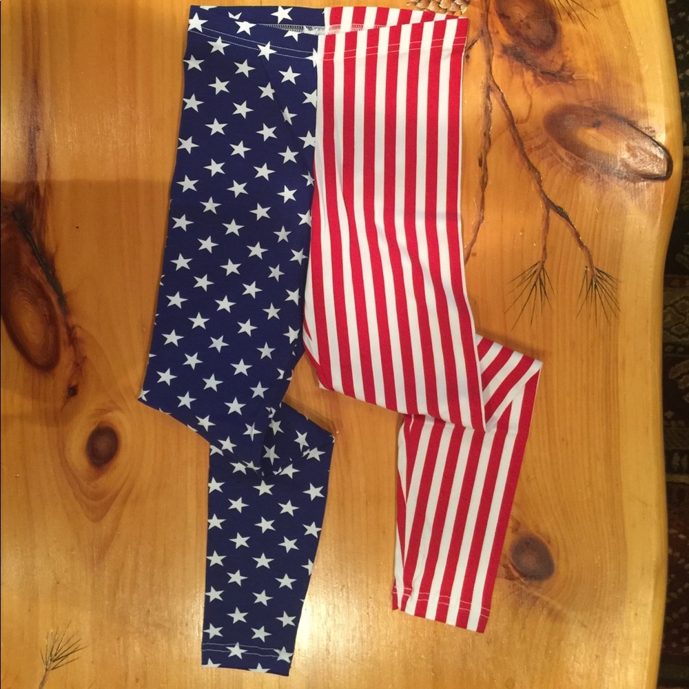 American Apparel American Flag Print Leggings