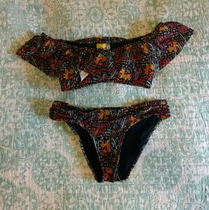 L.A. Hearts Off The Shoulder Flounce Bikini