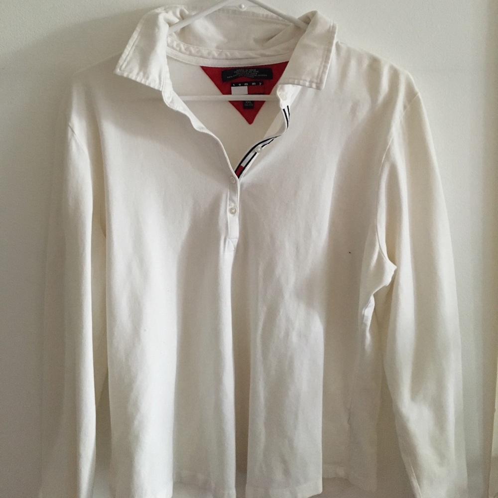 White long sleeve tommy shirt