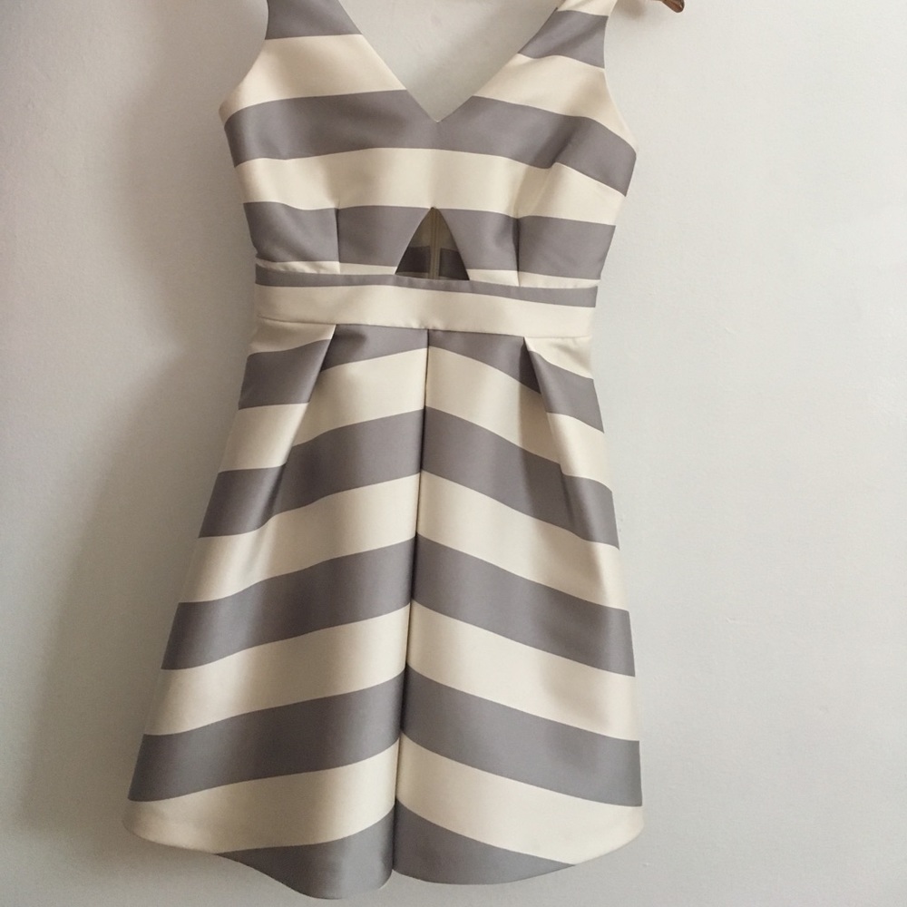 NWT Topshop Striped Skater Cocktail Mini Dress