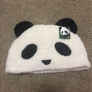 Panda hat, panda gloves, panda scarf